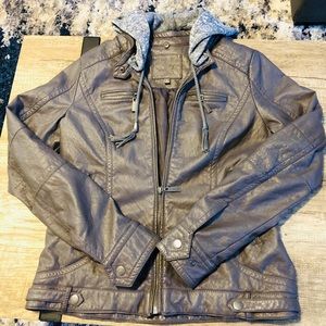 J2 Vegan leather moto style jacket.